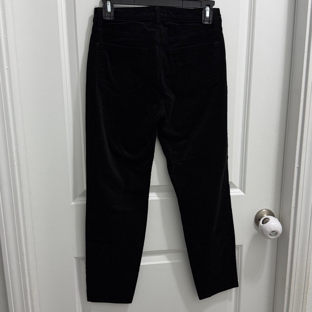 L'AGENCE Marguerite Black Velvet High Rise Skinny Stretch Pants Size 25 - Picture 5 of 5